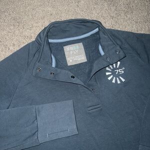 Free Fly Bamboo Performance 1/4 Snap Henley Pullover Mens Size Medium Fishing